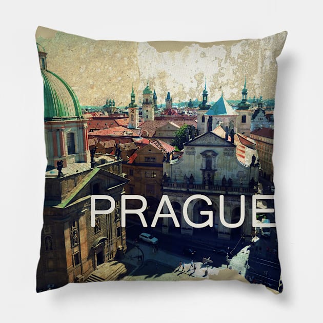 Prague Czech Republic Old city prague Pillow by BoogieCreates