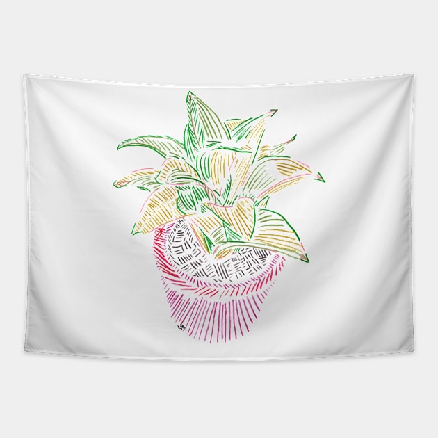 Potted Plant Tapestry by Katherine Montalto