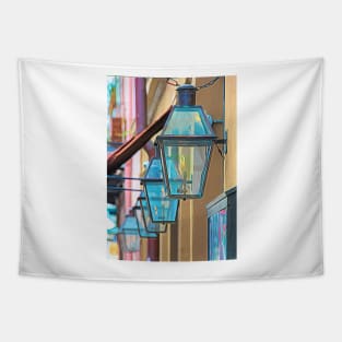 New Orleans Lanterns French Quarter - Colorful Tapestry