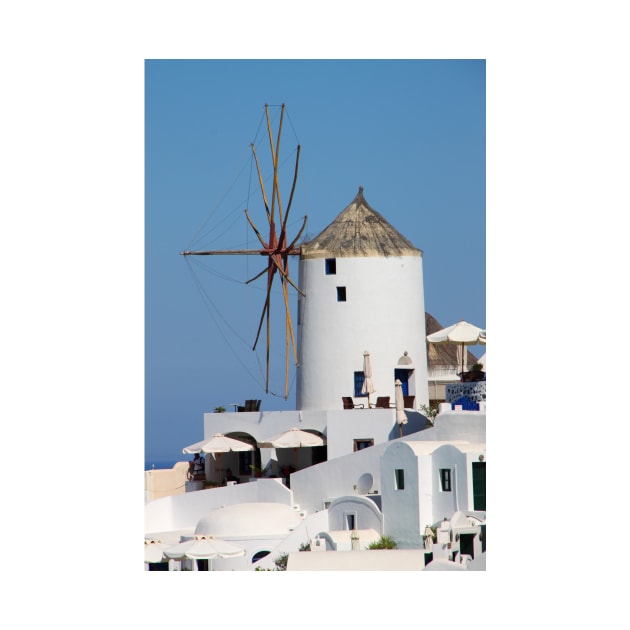 Windmill on Santorini by Carole-Anne