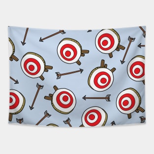 Archery target and arrow pattern Tapestry