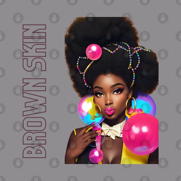 Brown Skin Bow Tie Beauty by Brown Skin Garms By Urmajes-Tees 