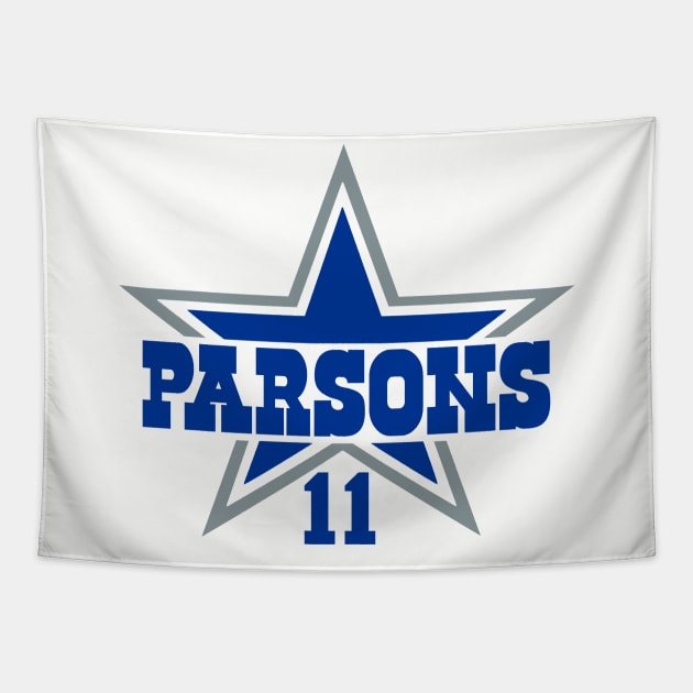 Parsons 11, Dallas Football Tapestry by FanSwagUnltd