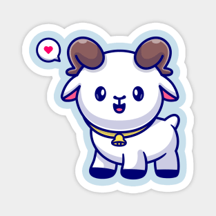 Cute Goat Cartoon Magnet