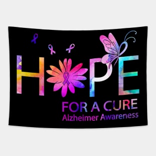 Hope For A Cure Alzheimer Awareness Gift Tapestry