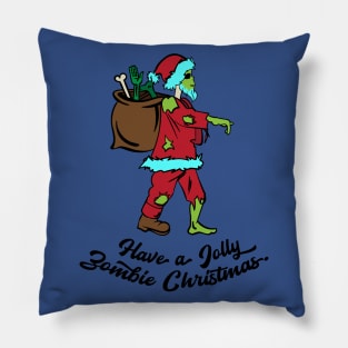 Halloween Zombie Santa with a bag Pillow