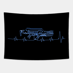 Pulse. Rifle. Blue. Tapestry