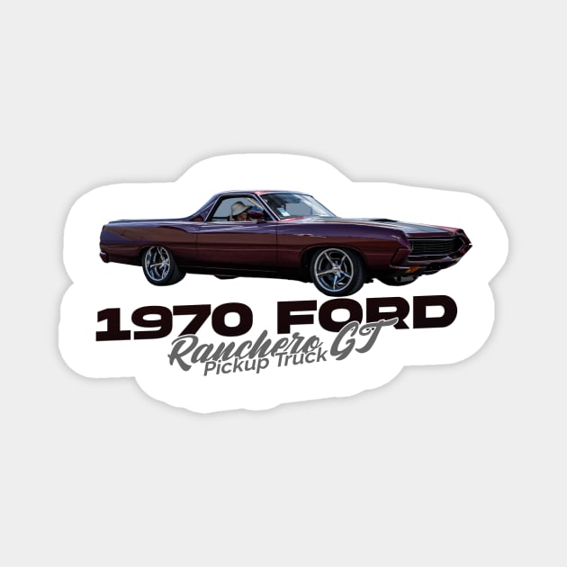 1970 Ford Ranchero GT Pickup Truck Magnet by Gestalt Imagery