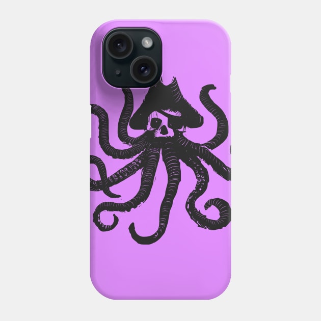 The black octopus pirate Phone Case by colatudo