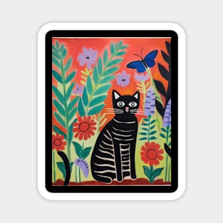 Cat in the Garden Magnet