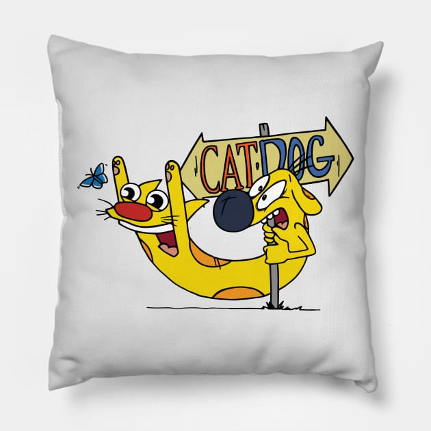 catdog Pillow by Ashfosaurus