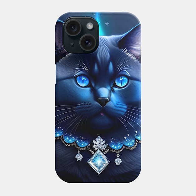 Black British Shorthair Phone Case by Enchanted Reverie