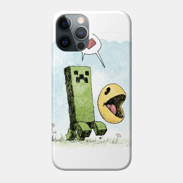 Pac and Pal - Creeper Minecraft - Phone Case