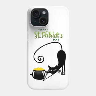 St Patrick's cat Phone Case