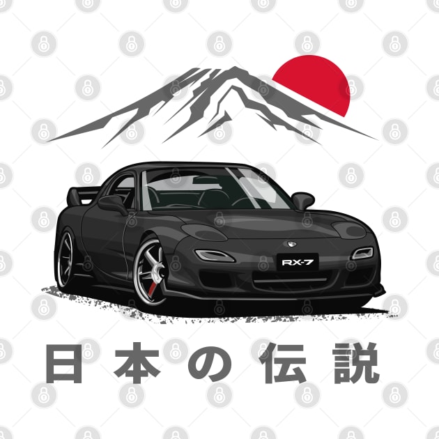 JDM Tuner RX-7 (Brilliant Black) by Jiooji Project