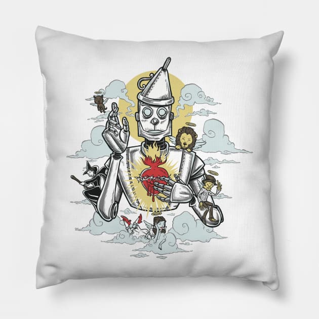 Saint Tin Woodman Pillow by florencioart