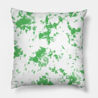 Grass green and white marble - Tie-Dye Shibori Texture Pillow