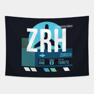 Zürich (ZRH) Airport Code Baggage Tag Tapestry