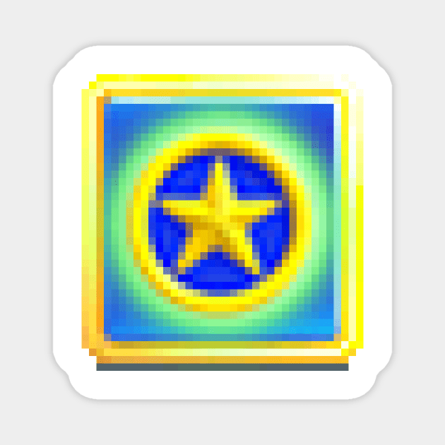 Star Shield Sprite Magnet by SpriteGuy95