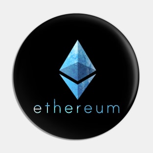 Ethereum Logo Blue Marble Pin