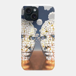 Masks in surreal sky Phone Case