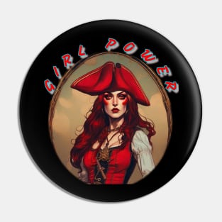 Girl power, red haired pirate beauty Pin