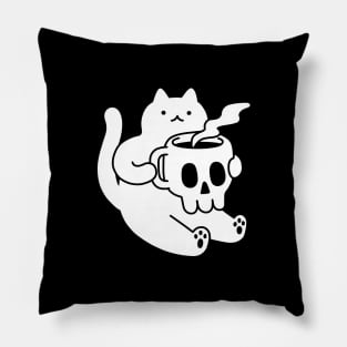 Cat and Skull Mug Pillow