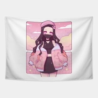 Nezuko Kawaii Fashion Tapestry