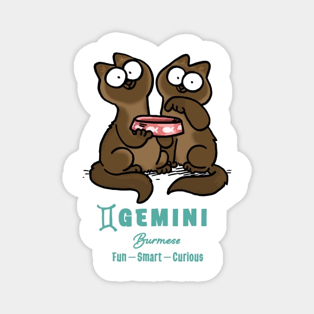 Gemini - Simon's Cat Magnet by devanpm