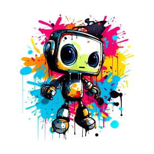 Cute cartoon Robot. Funny cyborg. T-Shirt