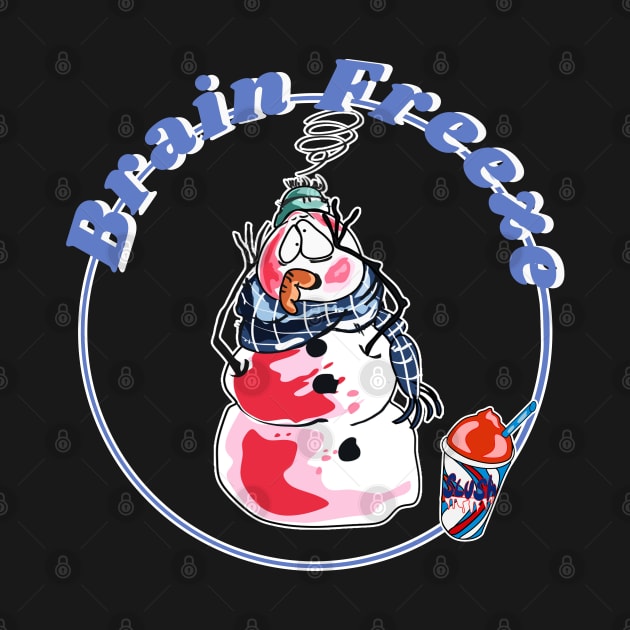 Brain Freeze Slushie Snowman by AuburnQuailart