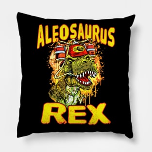 Allosaurus Rex Beer Drinking Dino Pillow