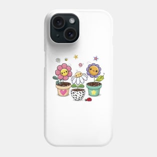 Three cute flowers Phone Case