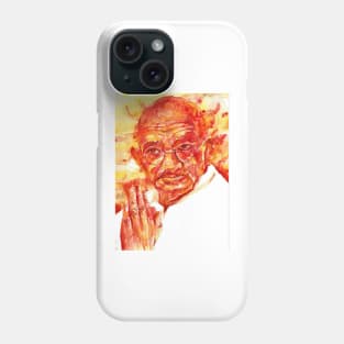 MAHATMA GANDHI watercolor portrait .4 Phone Case