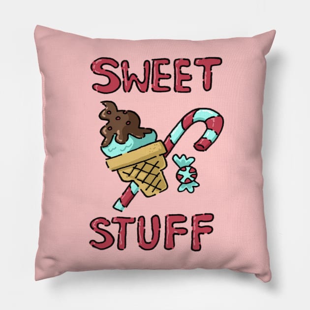 Sweet Stuff Pillow by JenjoInk