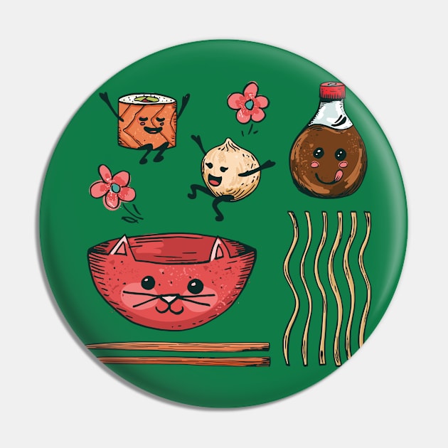 Kawaii Sushi #3 Pin by SWON Design