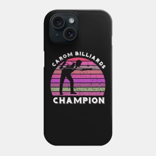 Carom billiards champion - retro sunset Phone Case