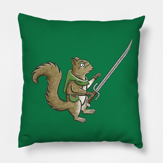 Scoia&#39;tael squirrel guerrilla | Medieval marginalia inspired by The Witcher Pillow by MahakamWorkshop