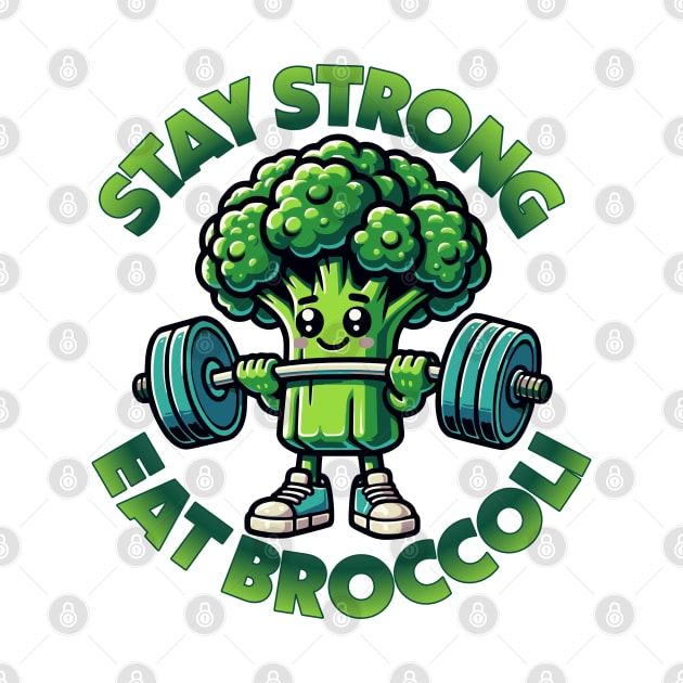 Stay Strong, Eat Broccoli by NUNEZ CREATIONS