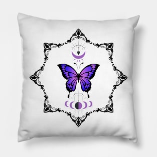 Purple Butterfly with the moon Pillow