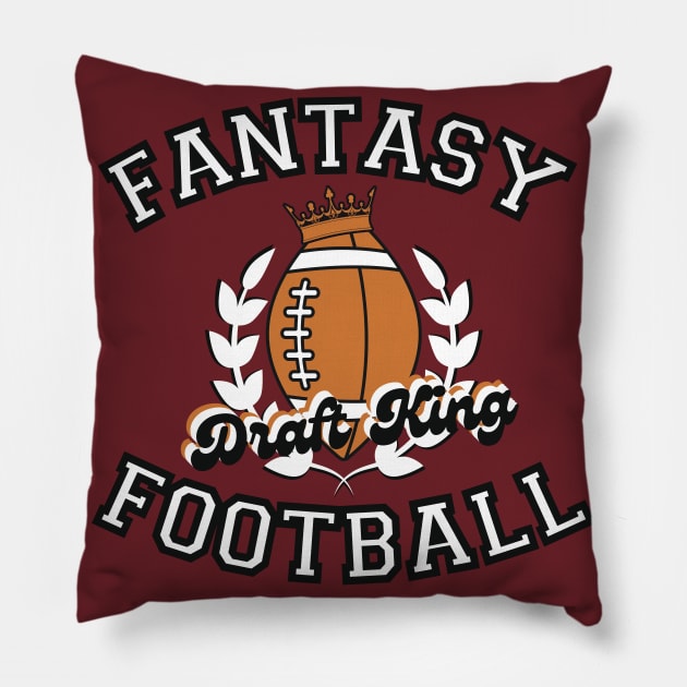 Fantasy Football.Draft King Pillow by FullOnNostalgia