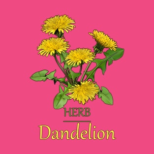 Herb Dandelion-Dandelion-Herb plant -Spring flower -Beautiful Herb flowers T-Shirt