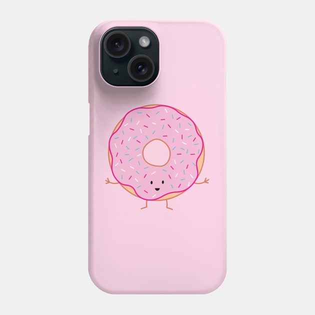 Pink Sprinkled Donut | by queenie's cards Phone Case by queenie's cards