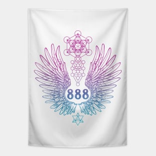 Angel Number 888 Sacred Geometry Tapestry