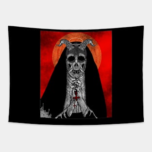 spiritual skull dark art Tapestry