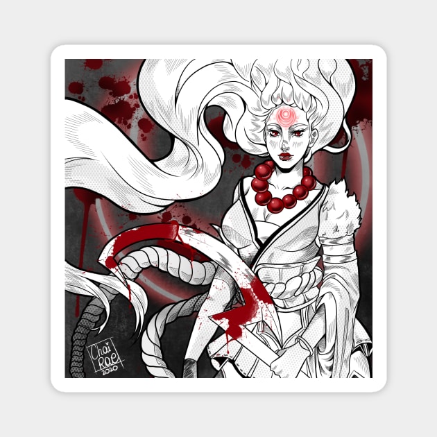 Bloodmoon Diana Magnet by Chairae