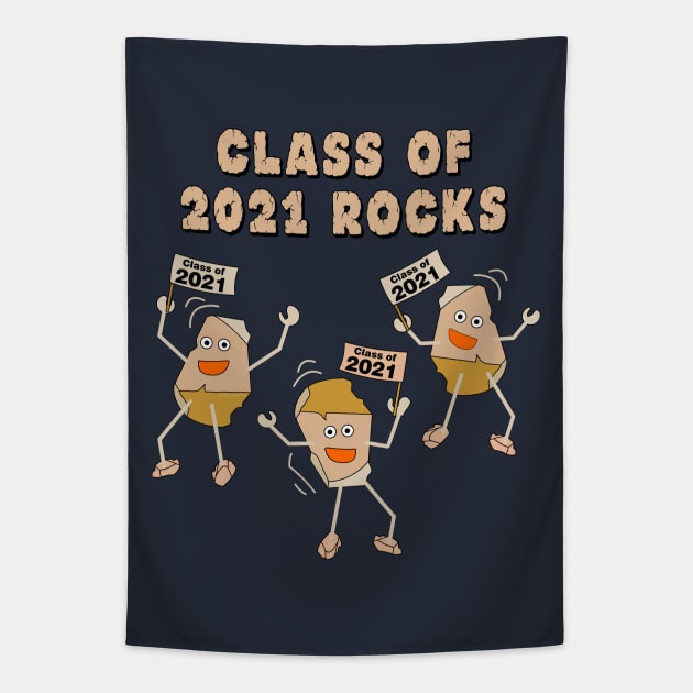 Class of 2021 Rocks Light Tapestry by Barthol Graphics