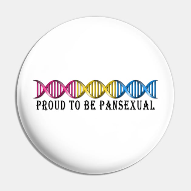 Pansexual Pride Flag Colored DNA Strand Pin by LiveLoudGraphics