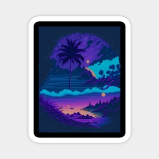 beach at sunset Magnet