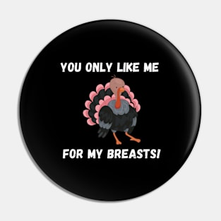 YOU ONLY LIKE ME FOR MY BREASTS Pin